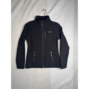 CB Sports Womens Softshell Fleece Lined Jacket Black Full Zip Small RN59123
